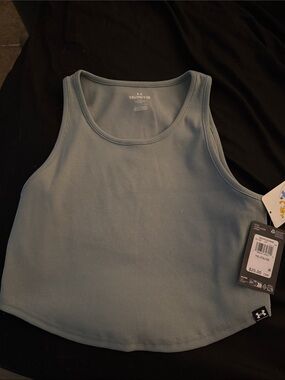 Under Armour Girls Ribbed Sage Tank Crop Top
